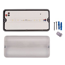 Светильник пылевлагозащищенный Uniel ULW-K25B 6W/4000K/EMG IP65 BLACK 2