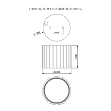 Настенно-потолочный светильник Moderli Cora V11883-1C 1