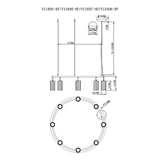 Подвесная люстра Moderli Cora V11896-8P 1