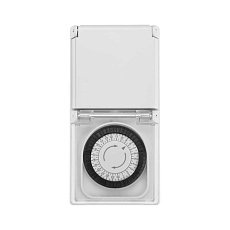 Розетка с механическим таймером суточный 30мин/24ч 48 ON/OFF в защитном корпусе IP 44 REXANT RX - 23 11-6003