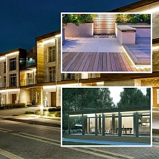 Светодиодная влагозащищенная лента OGM 7W/m 120LED/m 2835SMD теплый белый 50M O17-07 1