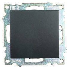 Выключатель одноклавишный Stekker Катрин черный GLS10-7103-05 39603