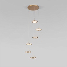 Подвесная светодиодная люстра Eurosvet Crespella 90034/6 золото