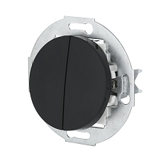 Выключатель LK Studio двухклавишный (схема 5) 16 A, 250 B (черный) Vintage 881108-1 2