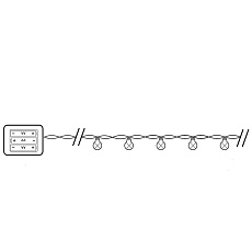 Светодиодная гирлянда Feron Фигурная AA 5000K холодный белый без мерцания CL580 32369 1