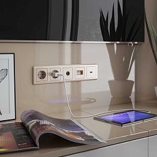 Рамка на 5 постов Werkel Stream шампань W0052111 4690389162527 1