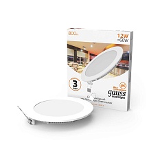 Встраиваемый светодиодный светильник Gauss 939111112 3