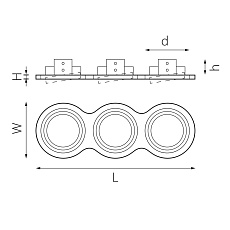 Комплект из светильника и рамки Lightstar Intero 111 (217937+217906+217907+217906) i937600706 1