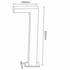 Уличный светодиодный светильник Lucide Texas 28851/61/30 1