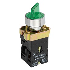 Переключатель LAY5-BK2365 на 2 положения зеленый IEK BSW90-BK-2-K06