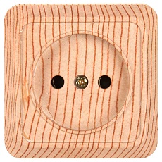 Розетка 2П открытой установки IP20 10А 250В (керамика) сосна