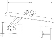 Подсветка для картин и зеркал KUTEK ELVE ELV-PODS-1(P)380-KR 2
