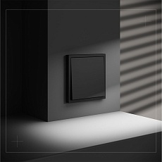 Проходной переключатель встраиваемый Voltum S70 одноклавишный 10А, (черный матовый) VLS010308 2