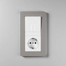 Рамка Werkel Split на 2 поста дымчатый/белый W0023067 4690389206061 4