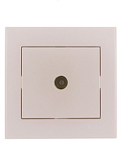 ТВ-розетка оконечная Lezard Rain белый жемчуг 703-3030-130