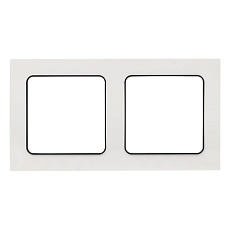 Стокгольм Рамка 2-местная белая с линией цвета черный EKF PROxima EXM-G-305-10