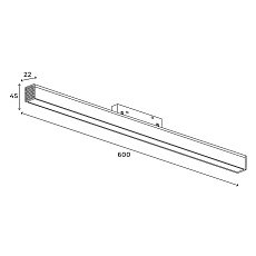 Трековый линейный светильник Hesby Lighting ElDeko, 24Вт-3000К, чёрный HSBL_0081 1