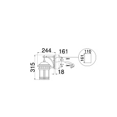 Уличный настенный светильник Maytoni Salamanca O031WL-01BR 3