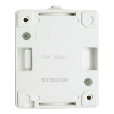 Переключатель одноклавишный Stekker Велена серый-графит PSW10-112-54 32756 2