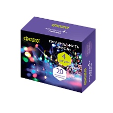 Светодиодная гирлянда ФАZA роса разноцветная (4шт) DC-G05-20MS4 1