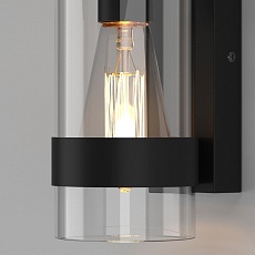 Уличный настенный светильник Elektrostandard Falcon 35167/D черный a063452 3