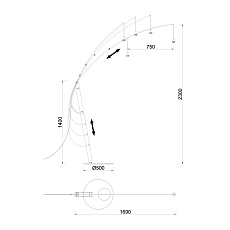Торшер без абажура Mantra Ruti Ricca 9446 2