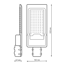 Уличный светодиодный консольный светильник Gauss Avenue 629534380 4