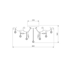 Потолочная люстра Eurosvet 10042/12 античная бронза/прозрачный хрусталь 1