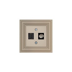 Розетка HDMI/TV Liregus Retro кремовый омбре 29-139