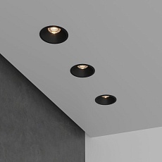 Встраиваемый светодиодный светильник Elektrostandard Lin 15266/LED 7W 3000K BK черный a063926 1