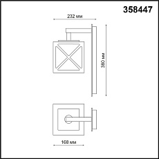 Уличный настенный светодиодный светильник Novotech Street Dantela 358447 1