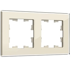 Рамка 2-постовая IEK Brite РУ-2-2-БрВа ваниль BR-M22-G-K10