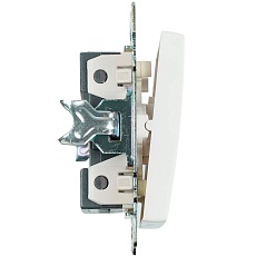 Выключатель одноклавишный Stekker Катрин с подсветкой белый GLS10-7101-01 39299 2