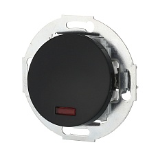 Выключатель LK Studio одноклавишный (схема 1L) с индикатором 16 А, 250 В (черный) Vintage 880208-1 2