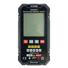 Мультиметр цифровой, 4000 отсчетов, 2 батареи тип ААА 1,5В, автоматический, черный MTM HT125B 49995