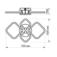 Потолочная светодиодная люстра Ritter Ottimo 51616 7 1
