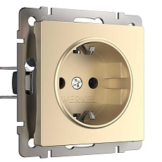Розетка с заземлением Werkel шампань W1171011 4690389157363 3
