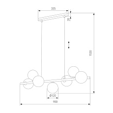 Подвесная люстра TK Lighting 4506 Estera 1