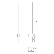 Настенный светильник Maytoni Technical Pars C070WL-L6GB3K 2