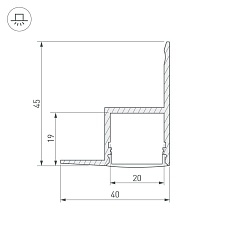 Профиль Arlight ARH-CEIL-2000 ANOD 016150 1