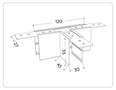 Коннектор T-образный Ambrella Light Track System Magnetic 220V GL1036 1