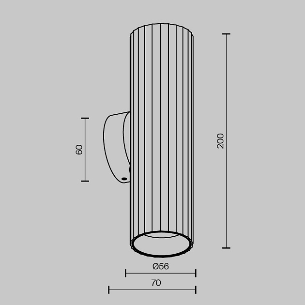 Бра Maytoni Technical Calipso C106WL-02-GU10-B Фото № 3