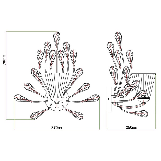 Бра Chiaro Летиция 343021701 Фото № 3