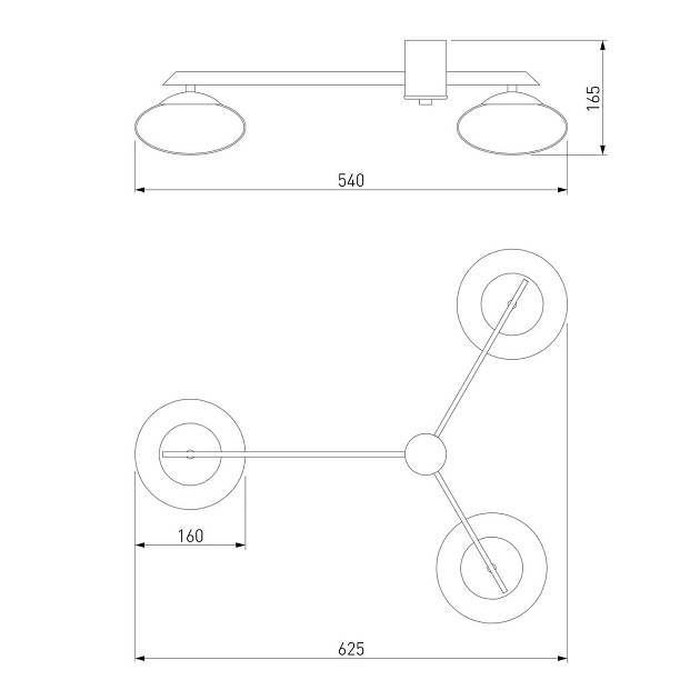 Потолочная люстра Eurosvet Opaline 70220/3 черный Фото № 2