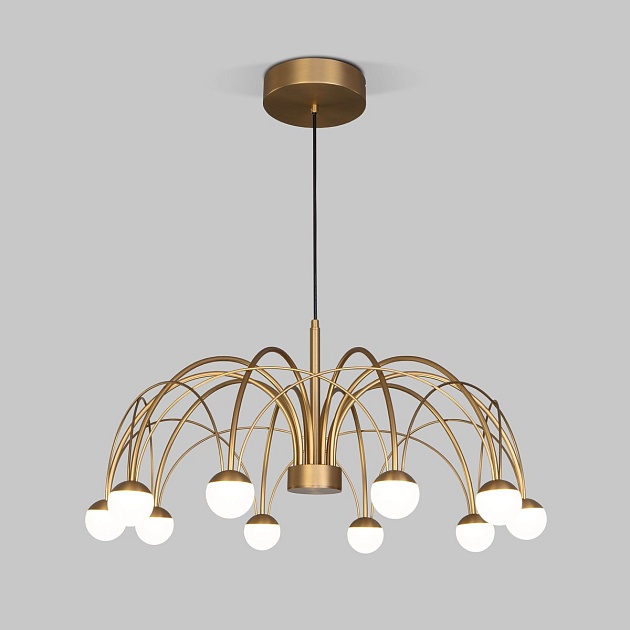 Подвесная светодиодная люстра Eurosvet Ragno 90030/10 LED золото Фото № 4