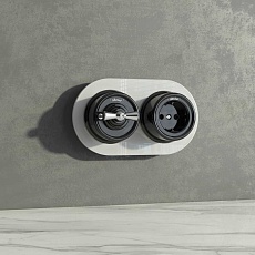 Переключатель-выключатель Werkel одноклавишный Retro черный W5612008 4690389166716 4