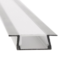 Профиль врезной General GAL-GLS-2000-7-22 (2м профиль+2м рассеиватель+2заглушки+4 скобы с шурупами)