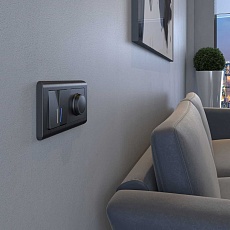 Рамка на 2 поста Werkel Stream графит W0022104 4690389162190 3