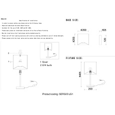 Настольная лампа Crystal Lux Sergio LG1 Gold 1