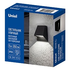 Уличный настенный светильник Uniel ULU-P34A-5W/4000K IP65 BLACK UL-00013623 1